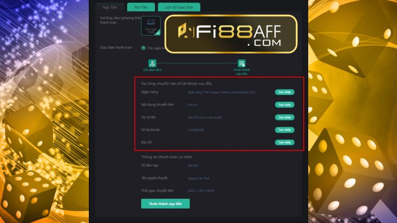 Nạp tiền Fi88: Hướng dẫn gửi tiền nhanh và đơn giản