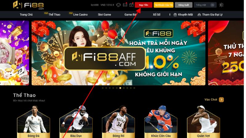 Nạp tiền Fi88: Hướng dẫn gửi tiền nhanh và đơn giản
