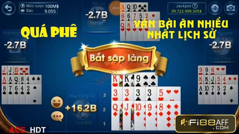 Cách tính mậu binh đặc biệt : khi tiến hành so bài 