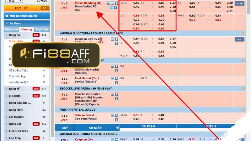Cách xem tỷ lệ kèo bóng đá