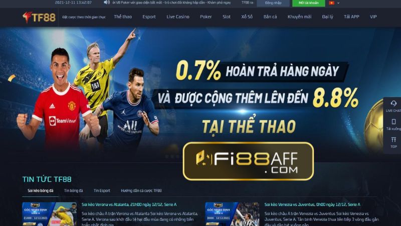 TF88 – nhà cái nổi tiếng với thiết kế giao diện ấn tượng
